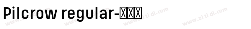 Pilcrow regular字体转换